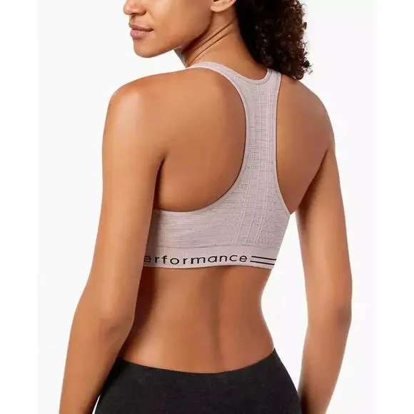 Calvin Klein Performance  Medium Impact Sports Bra Metallic Purple XS - Picture 3 of 6